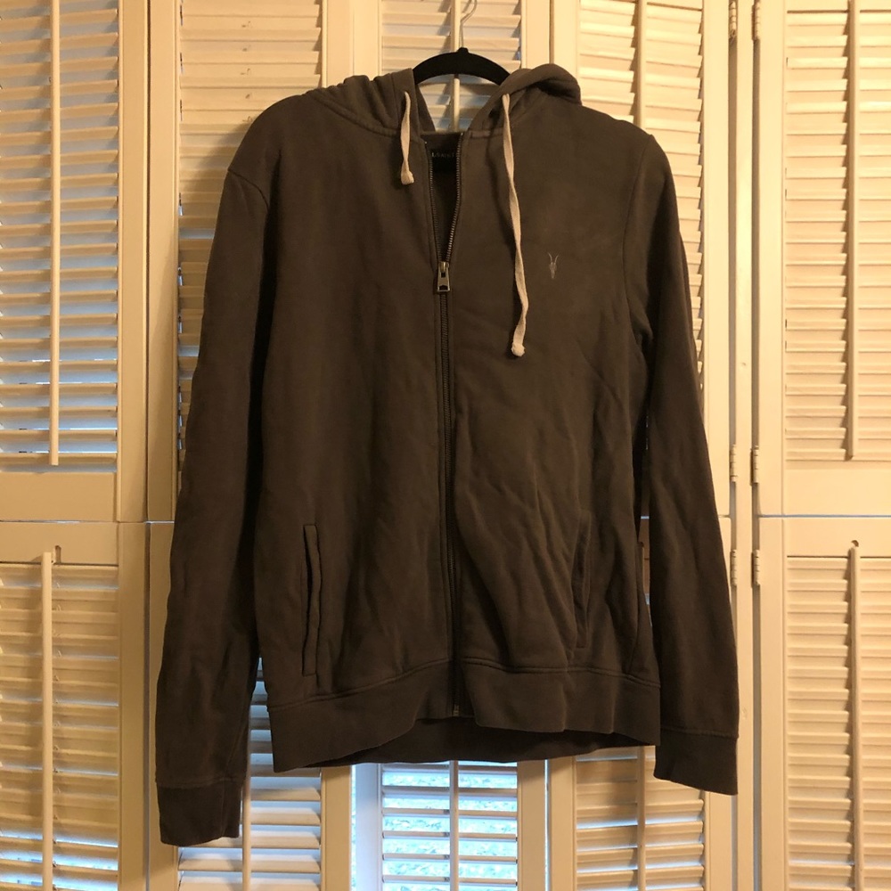 All Saints Zip Hoodie (Gray) M